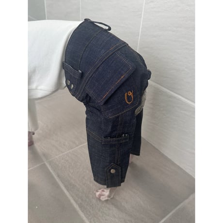 Vintage Logo Pants Long Sleeves Deep Blue Denim