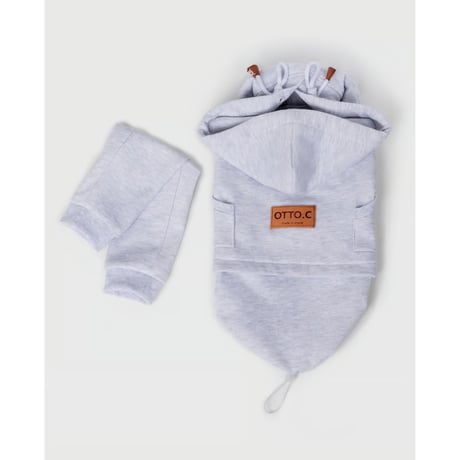 Layered Logo Hoodie WHITE MELANGE