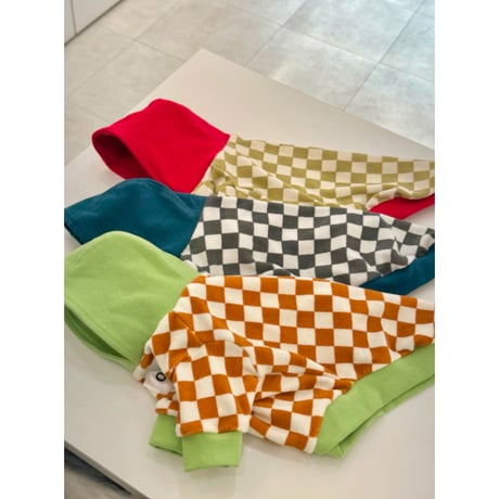 Checkerboard Hoodie Red