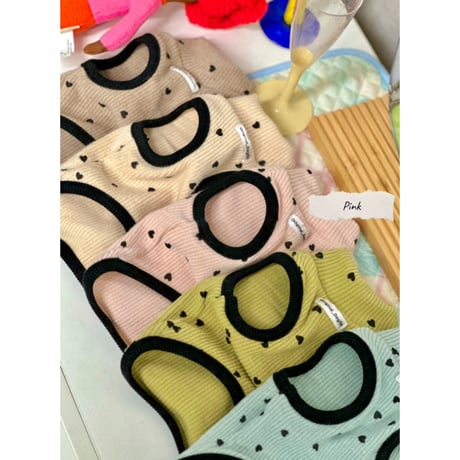 Heart Crop Knit Pink