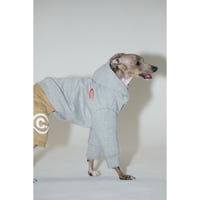 Hidden Pattern Reversible Hooded Zip-Up GREY×CHECK