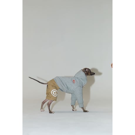 Hidden Pattern Reversible Hooded Zip-Up GREY×CHECK