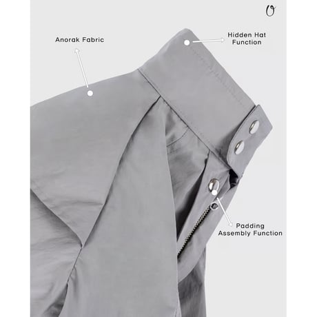 Pintuck Sleeve Jacket KHAKI