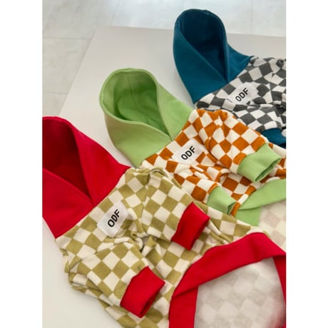 Checkerboard Hoodie Red