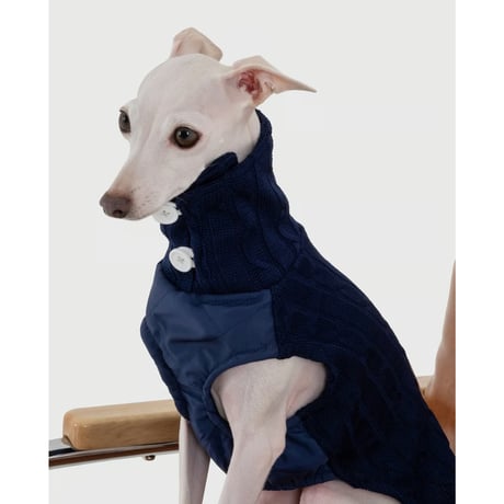 Quilting Knit Vest NAVY