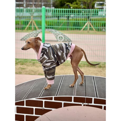 [Limited] Hidden Pattern Reversible Hooded Zip-Up PINK×MINITARY