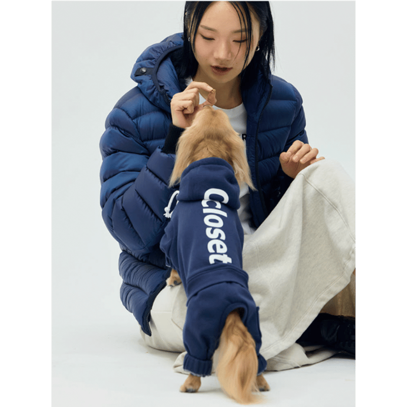 25F/W High Neck Logo All-in-One NAVY | mignon s