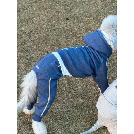 Denim Line Hooded Cropped Length
