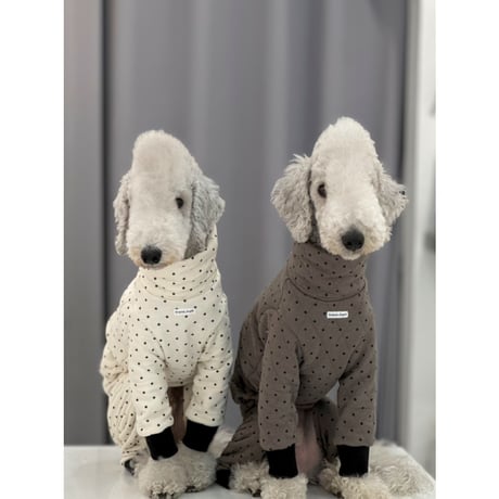 Polka Dot Quilted All in one Ivory