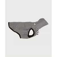 Stripe Mix Hooded Zip-up BLACK