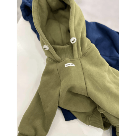 Fleece Hooded Polar All-in-One Blueberry