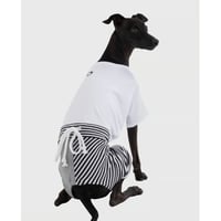 Stripe Mix Half Pants BLACK