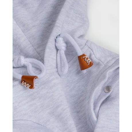 Layered Logo Hoodie WHITE MELANGE
