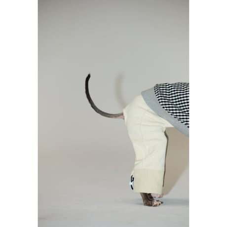 Hidden Pattern Reversible Hooded Zip-Up GREY×CHECK