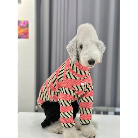 Stripe Patterned Knitwear Pink