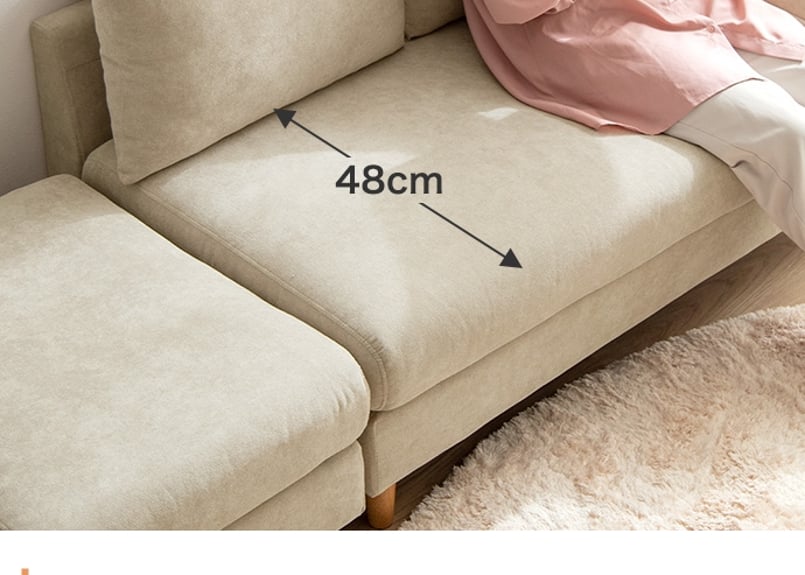 2点セット】Mellow オットマン付き2人掛けカウチソファ | ヒツジインテリア