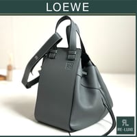 LOEWE ハンモック ドローストリング ミディアム SILVER金具 ショルダー ハンドバッグ 斜めかけ