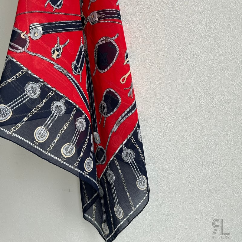 CELINE セリーヌ VINTAGE スカーフ コットン100％ 88㎝ | Re-Luxe