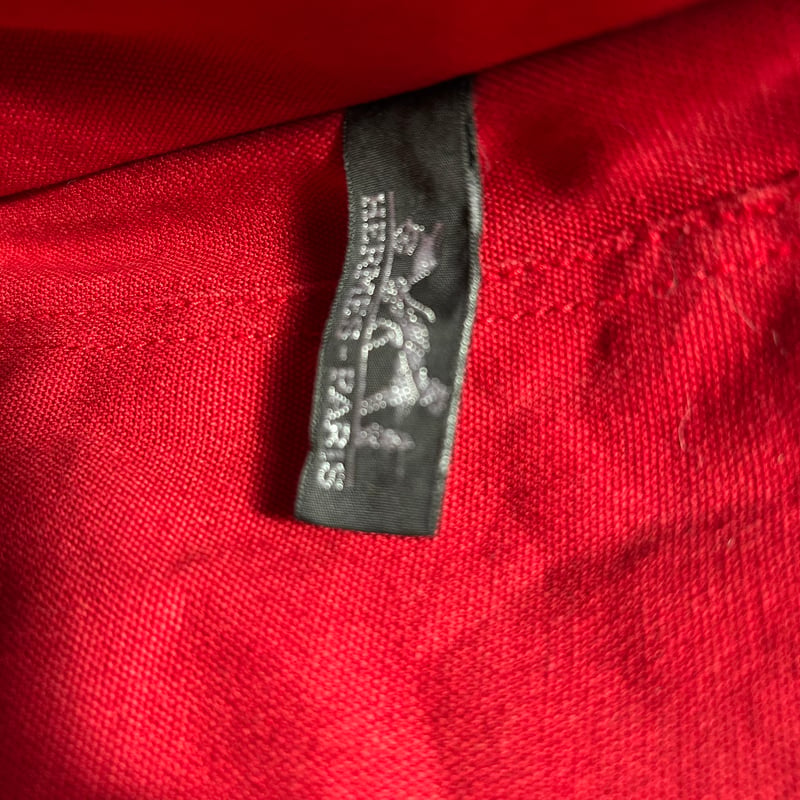 HERMES】エルメス ドーヴィルPM トートバッグ キャンバス レッド 赤 B