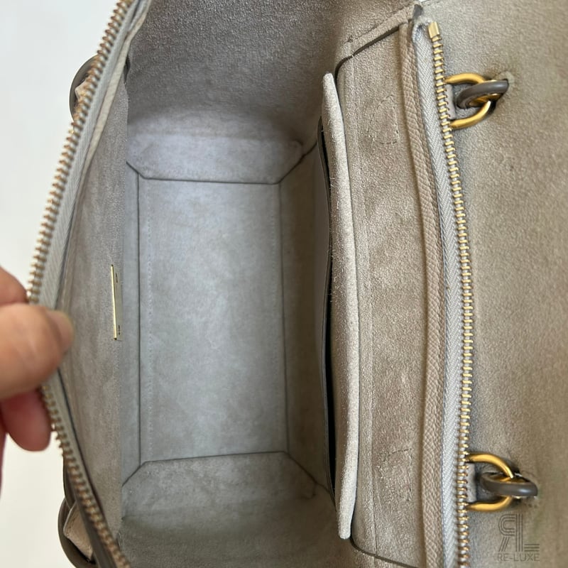 CELINE ベルトバッグ　マイクロ　グレー セリーヌ ベルトバッグ マイクロ グレインドカーフスキン グレー