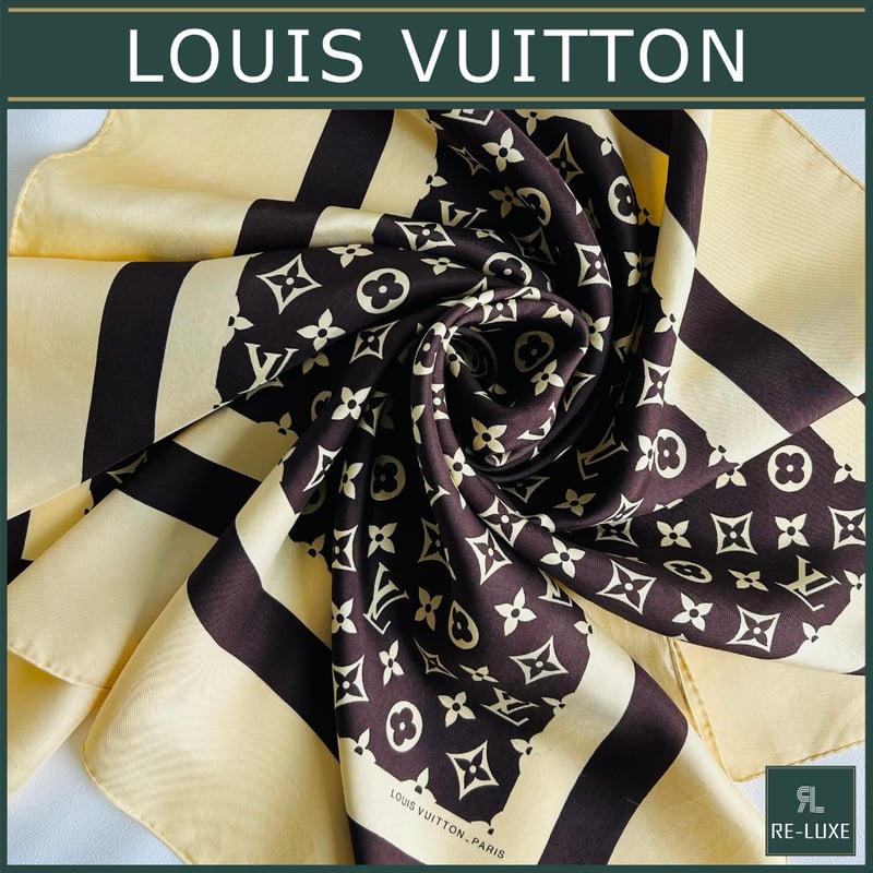VINTAGE LOUIS VUITTON スカーフ モノグラム シルク100% | Re-Luxe