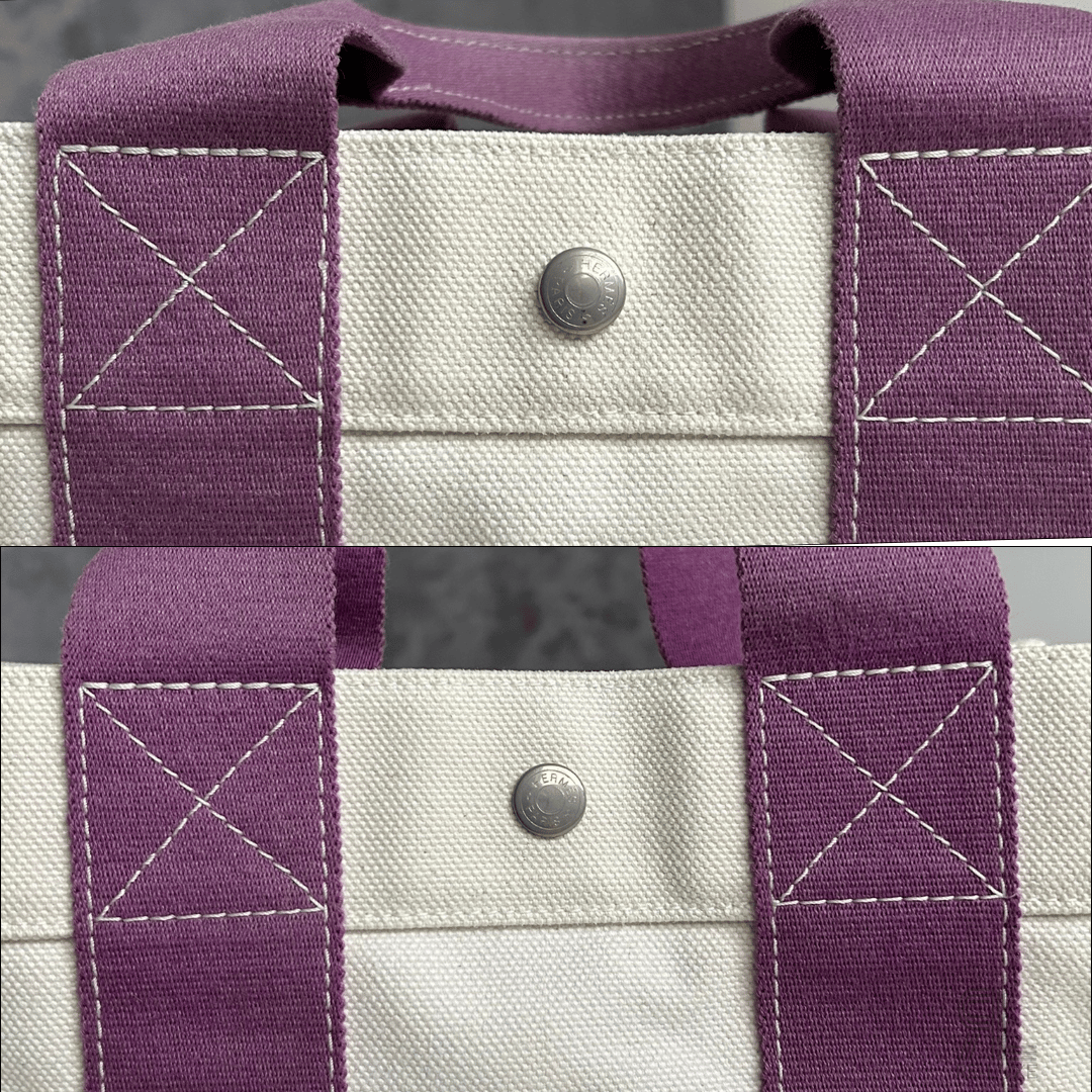専用HERMES エルメス ボラボラPM パープル HERMES ボラボラ PM オフホワイト×パープル | Re-Luxe