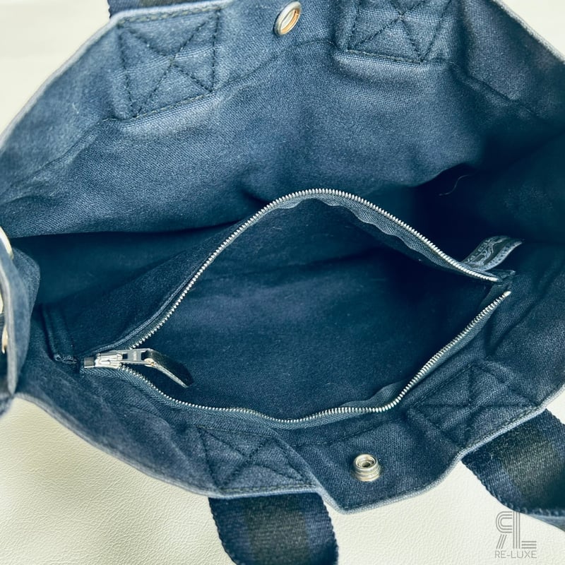 HERMESフールトゥPM NAVY×BLACKトートバッグ | Re-Luxe