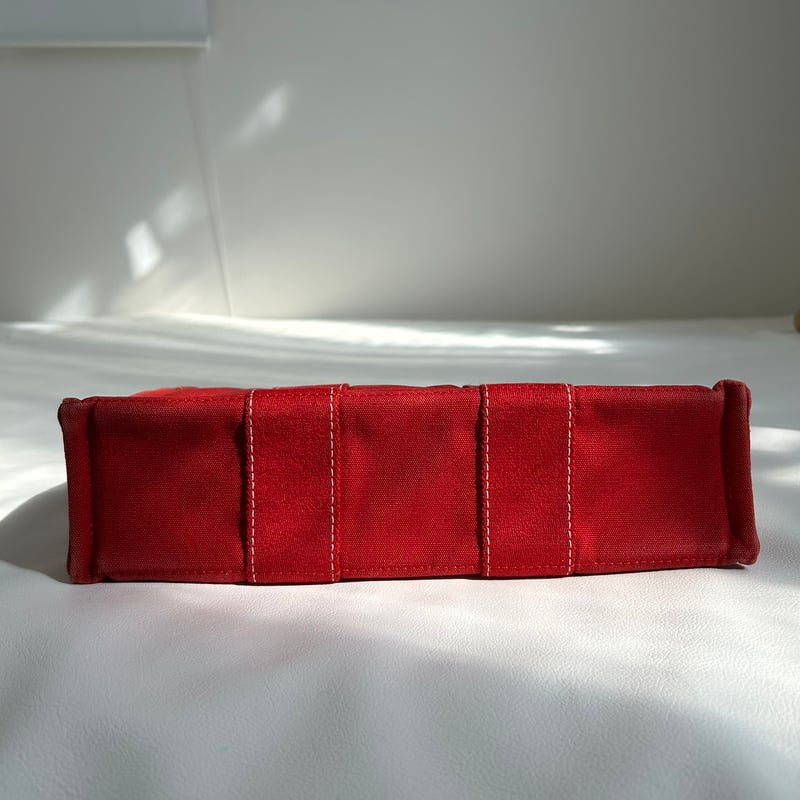 HERMES】エルメス ドーヴィルPM トートバッグ キャンバス レッド 赤 B