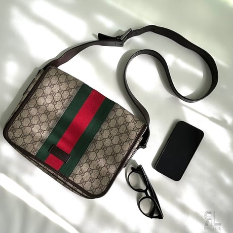 GUCCI GGスプリーム シェリーライン メッセンジャーバッグ