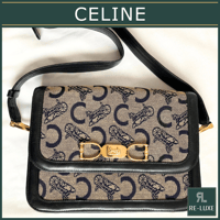 CELINE ヴィンテージ 馬車金具 ゴールド ショルダーバッグ(A230905-9)