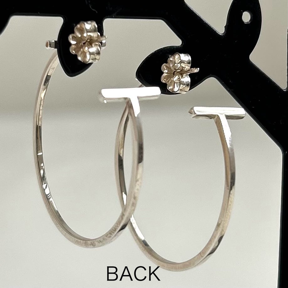 TIFFANY&Co. ティファニー Tワイヤー フープ ピアス 925SV 希少廃番品