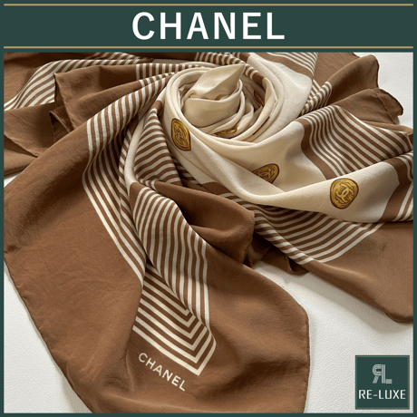 CHANEL シャネル ココマーク 大判スカーフ シルク_A230905-85 | Re-Luxe