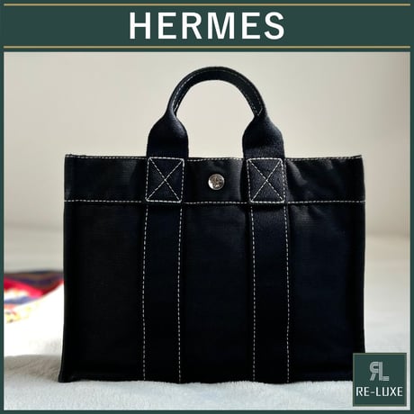 HERMES エルメス フールトゥ PM BLACK 黒 トートバッグ_E250205-106