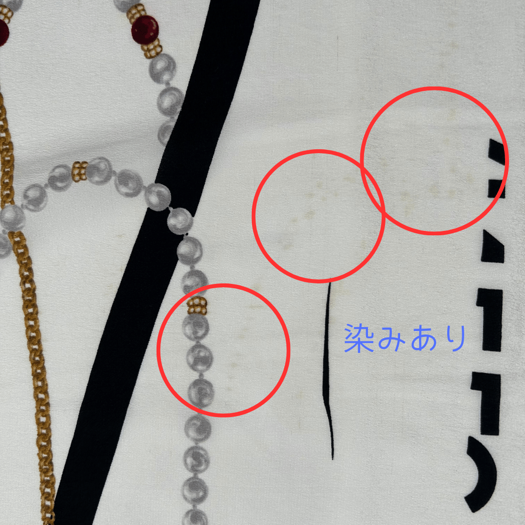 CHANELシルクスカーフ モノトーンVINTAGE ココシャネル マドモアゼル柄