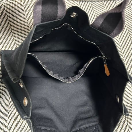 HERMES エルメス フールトゥ PM「 BLACK×グレー 」トートバッグ_E241225-95