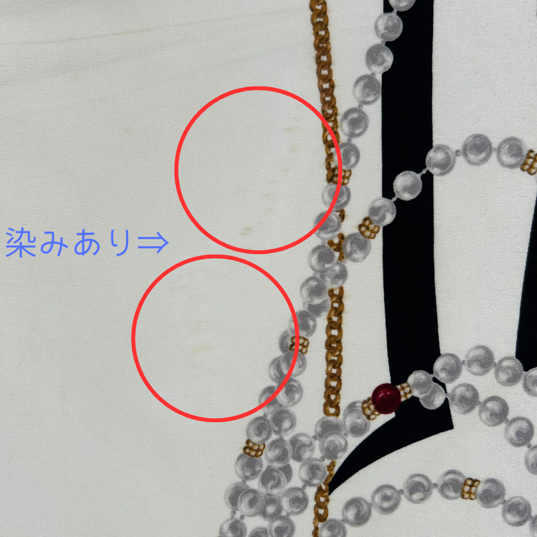 CHANELシルクスカーフ モノトーンVINTAGE ココシャネル マドモアゼル柄