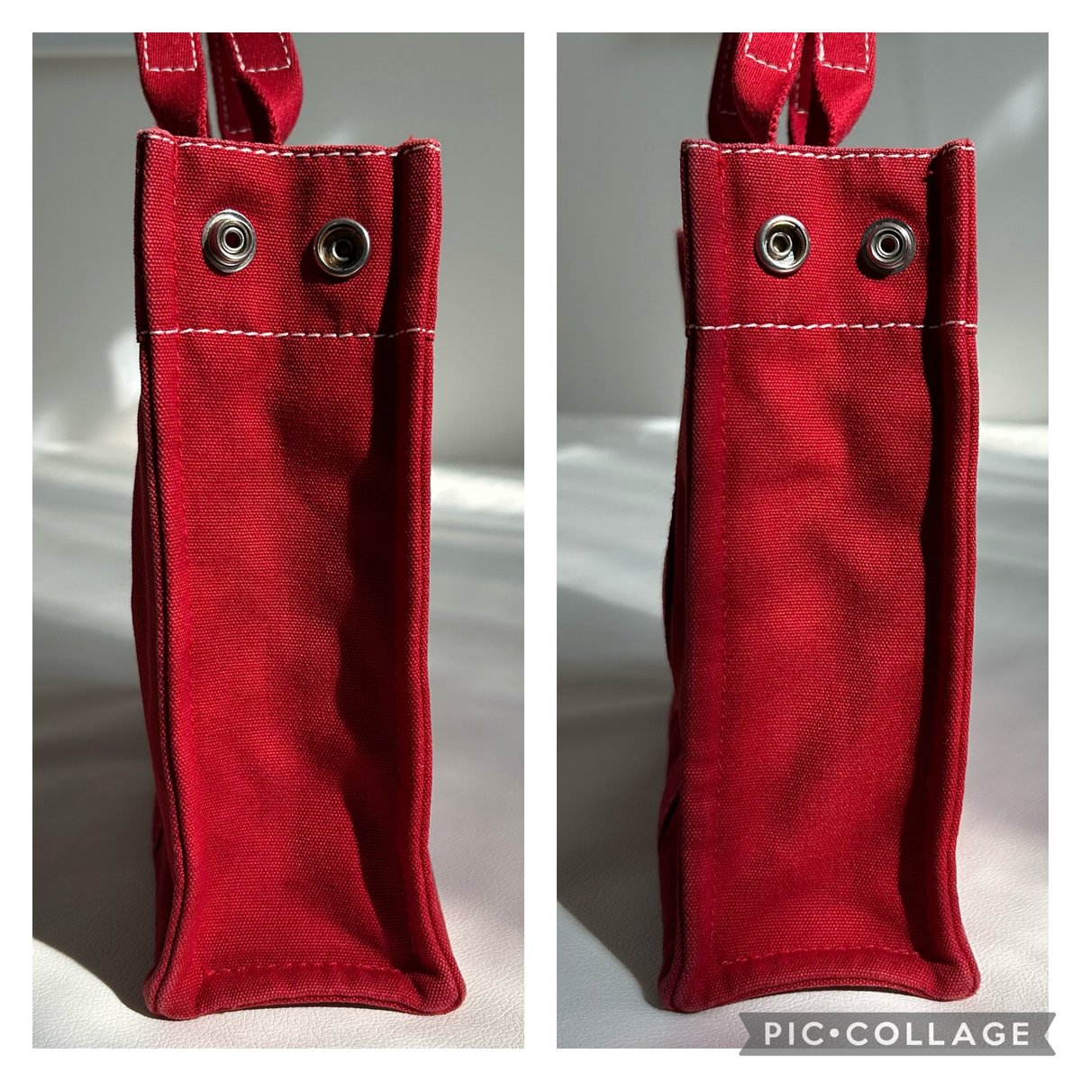HERMES】エルメス ドーヴィルPM トートバッグ キャンバス レッド HERMES】エルメス ドーヴィルPM トートバッグ キャンバス レッド