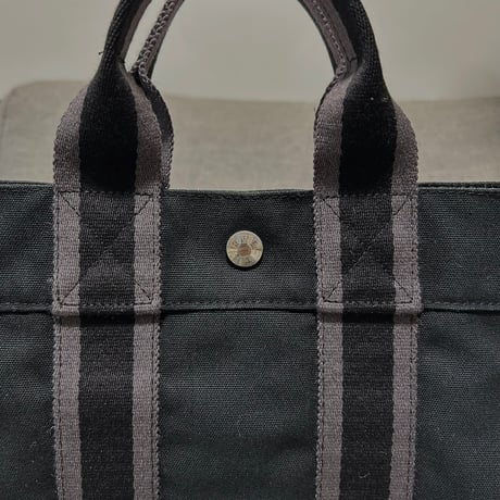 HERMES エルメス フールトゥ PM「 BLACK×グレー 」トートバッグ_E241225-95