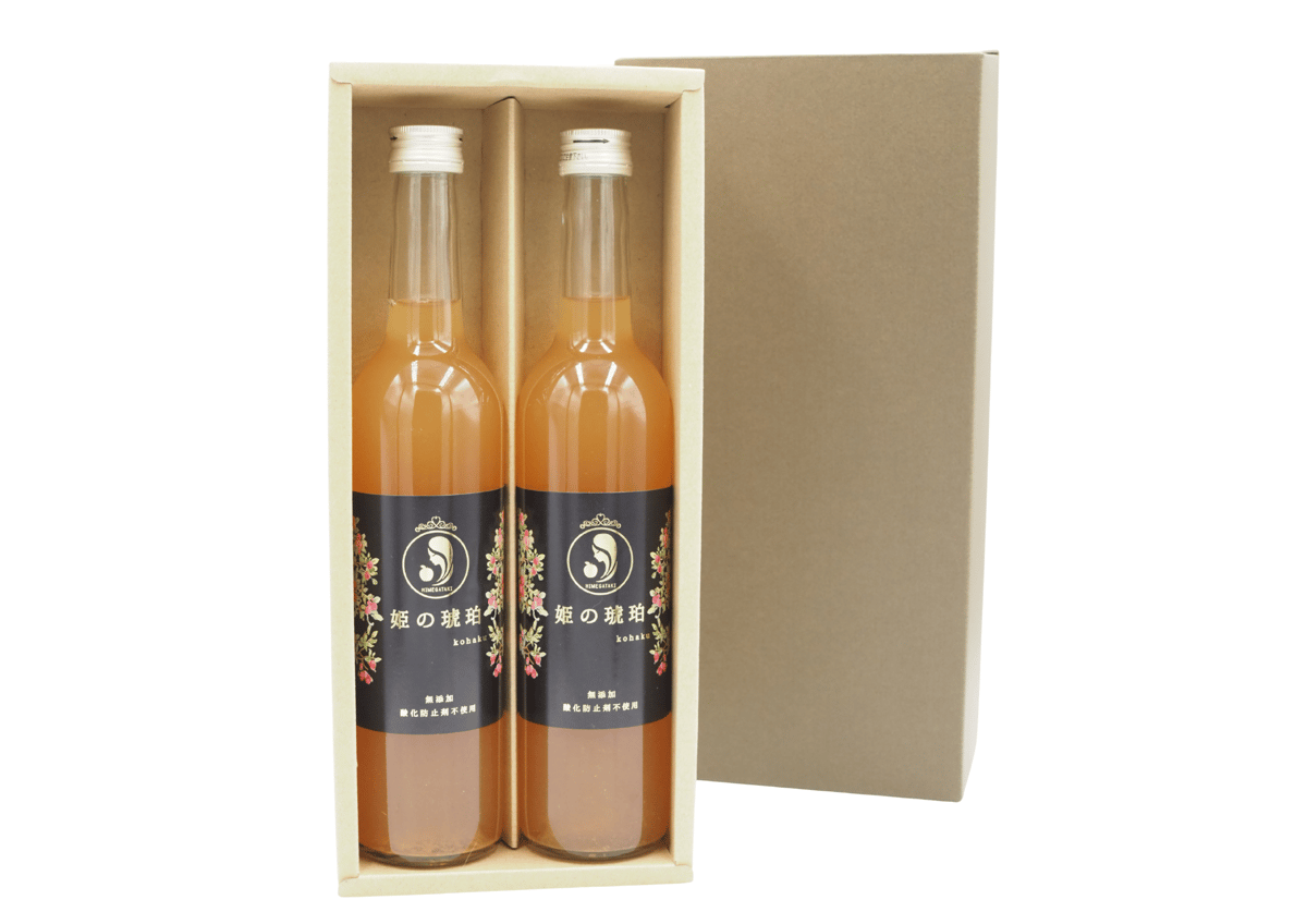 姫の琥珀 ― 姫ヶ滝りんごジュース ― 500ml 2本セット | 姫ヶ滝りんご園