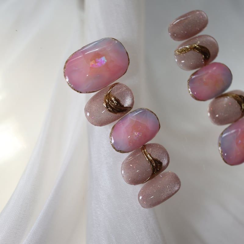 オーダー可】天然石アート×ミラー×マグネット | nail＆beautysalon pinktea