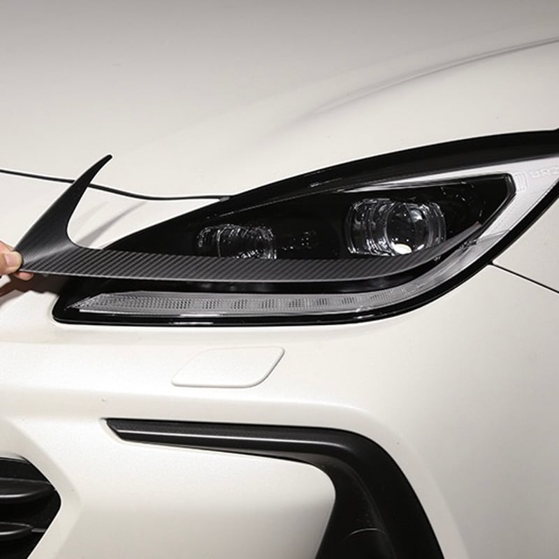 カーボン製 スバル BRZ トヨタGR86 ZD8ZN8 ヘッドライトアイライン 受注生産】スバル 新型BRZ トヨタ GR86専用 ドライカーボン製ヘッド