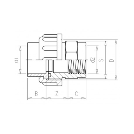 Adaptor union（片側ねじ込み式）※EU規格