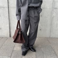 wool tuck pants