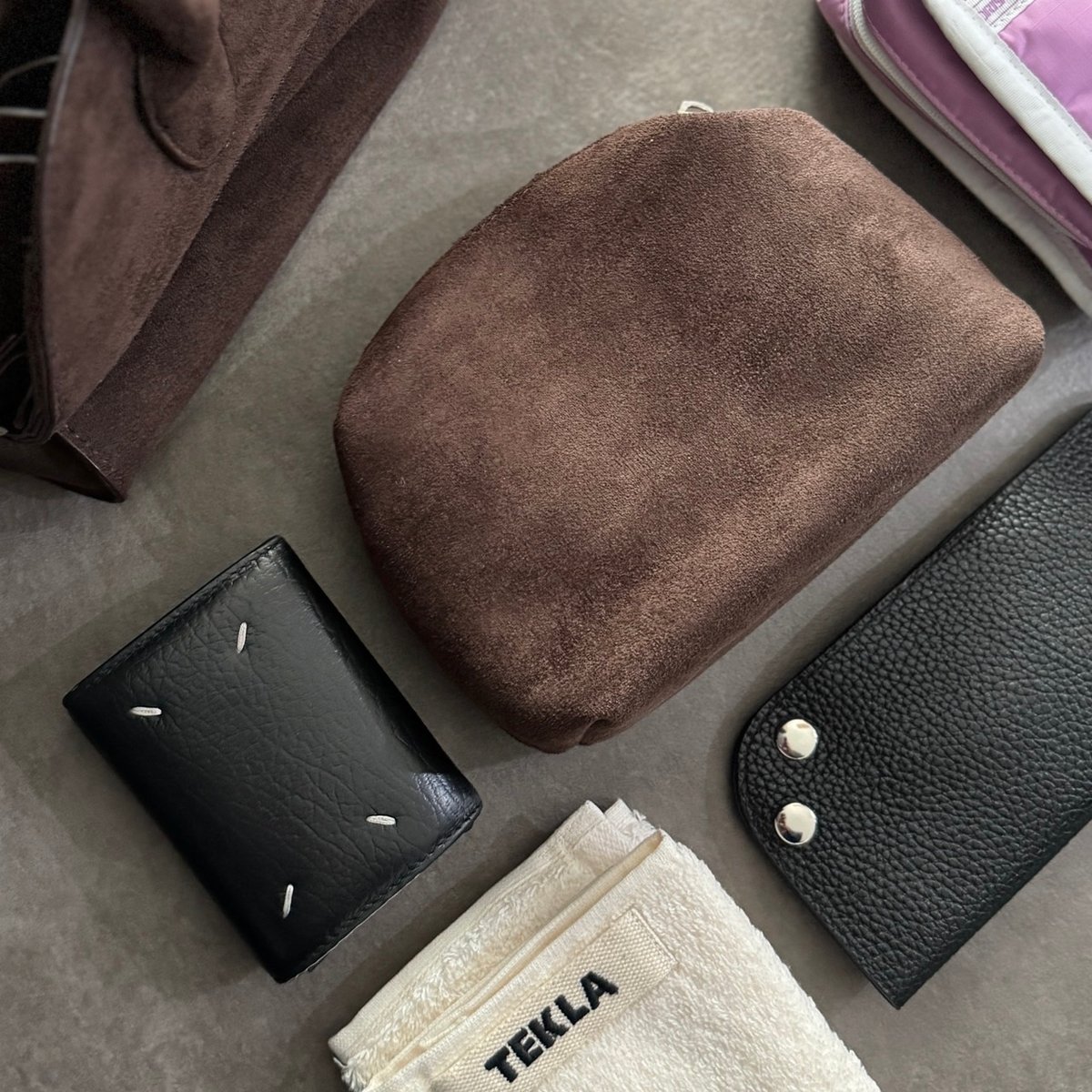 suede boston bag | mimi