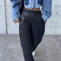 fake leather pants