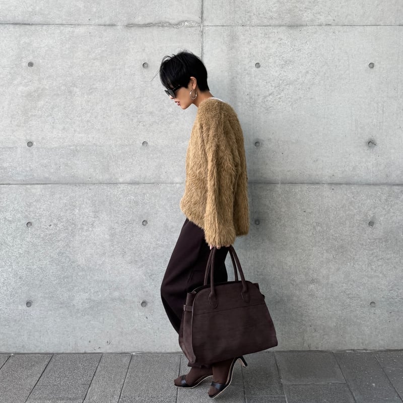 suede boston bag | mimi