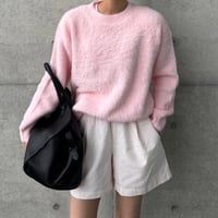 shaggy knit pullover