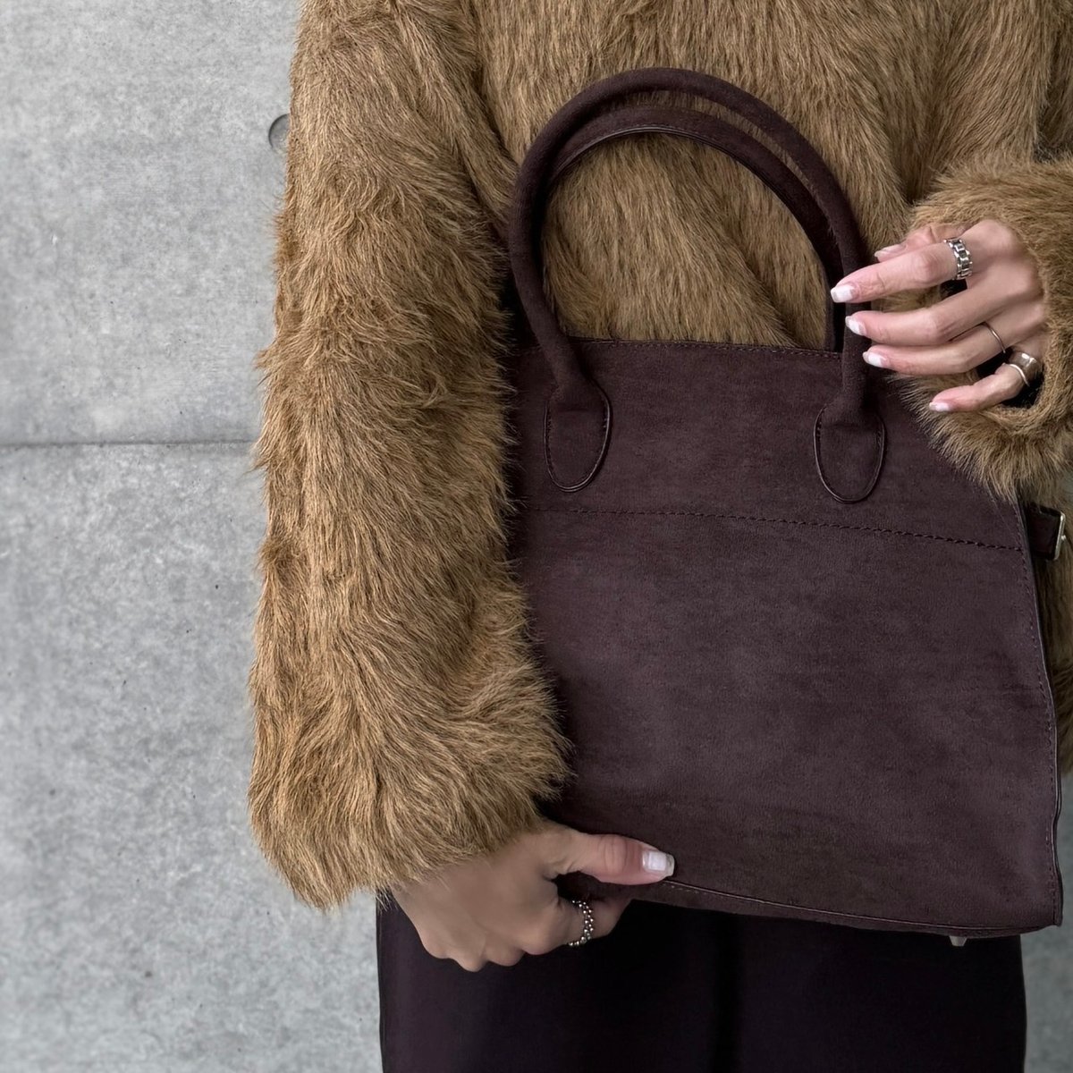 suede boston bag | mimi