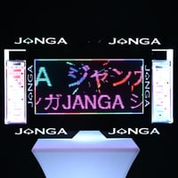 LEDで文字が流れるディスプレイスタンド2本