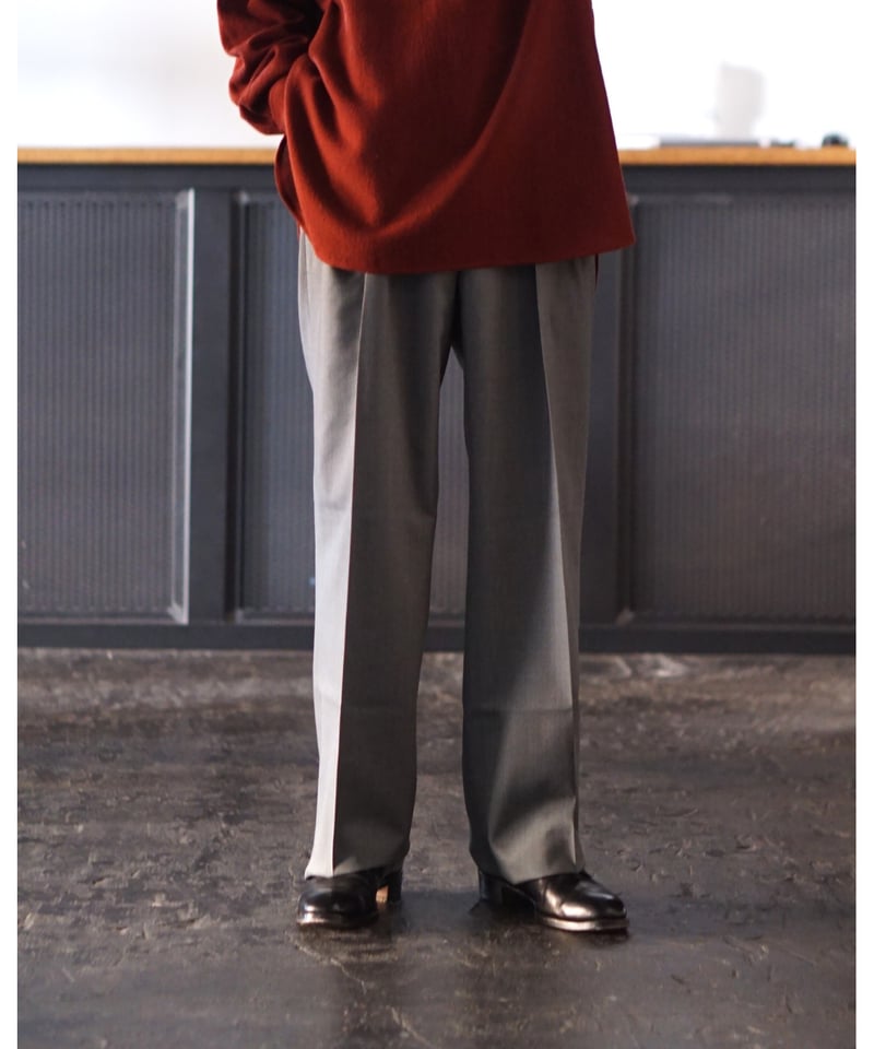 NEAT wide slacks ダークグレー T/W NEAT Action Slacks Wide | BETHNAL